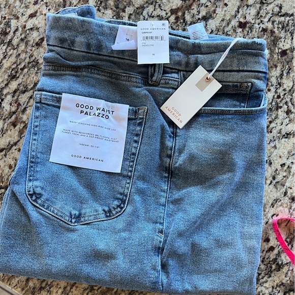 Good American Good Waist High Rise Palazzo Jeans 16 NWT - Picture 11 of 11